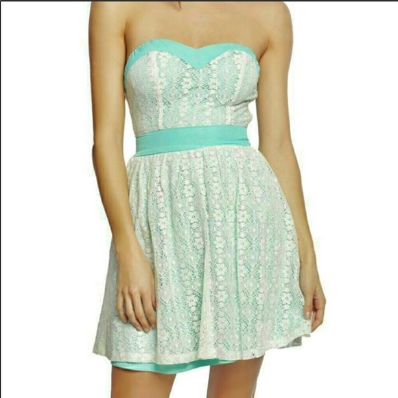 Strapless Lace Dress - Picture 1 of 8